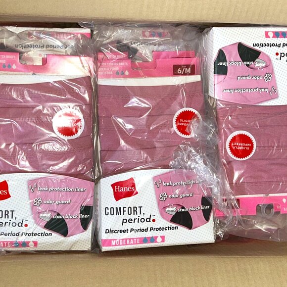 Hanes Women’s Cotton Stretch Briefs – LOT - 72 pcs – 18 packs (3 ea) – Sz 6/M